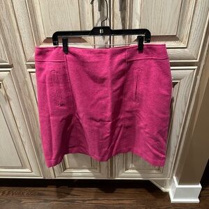 Talbots Woman Rasberry Pink Wool Blend lined  Mini Skirt